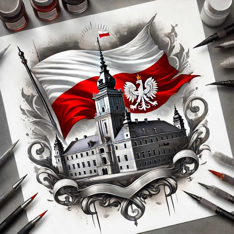 patriotyczny-tattoo-realism-high-resolution-tattoo-for-palm – tattoo design ideas free ai generated – Gallery: poland-inkby-ai