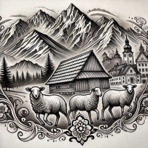 polish-patriotism-neotraditional-artful-color-for-chest – tattoo design ideas free ai generated – Gallery: poland-inkby-ai