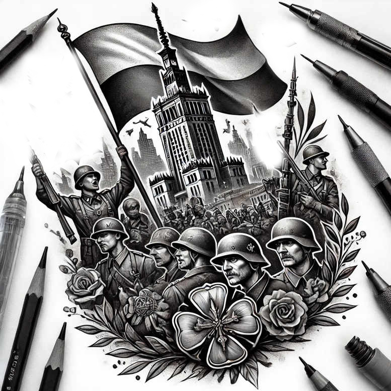 patriotyczny-tattoo-neotraditional-modern-classic-for-biceps – tattoo design ideas free ai generated – Gallery: poland-inkby-ai