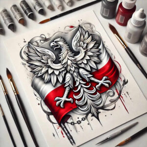 polska-walka-neotraditional-vintage-influence-for-lower-leg – tattoo design ideas free ai generated – Gallery: poland-inkby-ai