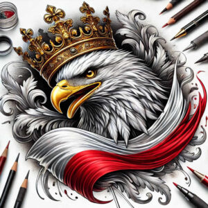 poland tattoo design ideas 3D-rendered atmospheric for collarbone