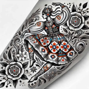 poland tattoo design ideas unreal light atmospheric for shin