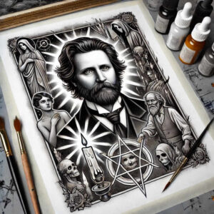 poland tattoo design ideas Surrealism symbolism deep-shading for inner arm