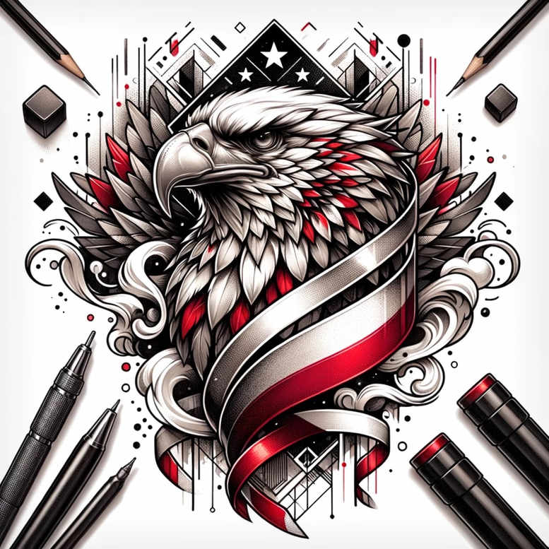 poland tattoo design ideas Surrealism juxtaposition high-key for back
