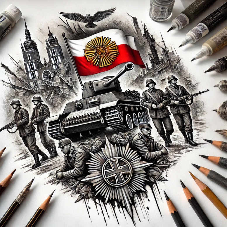 poland tattoo design ideas Realism seamless blend high-resolution for stomach