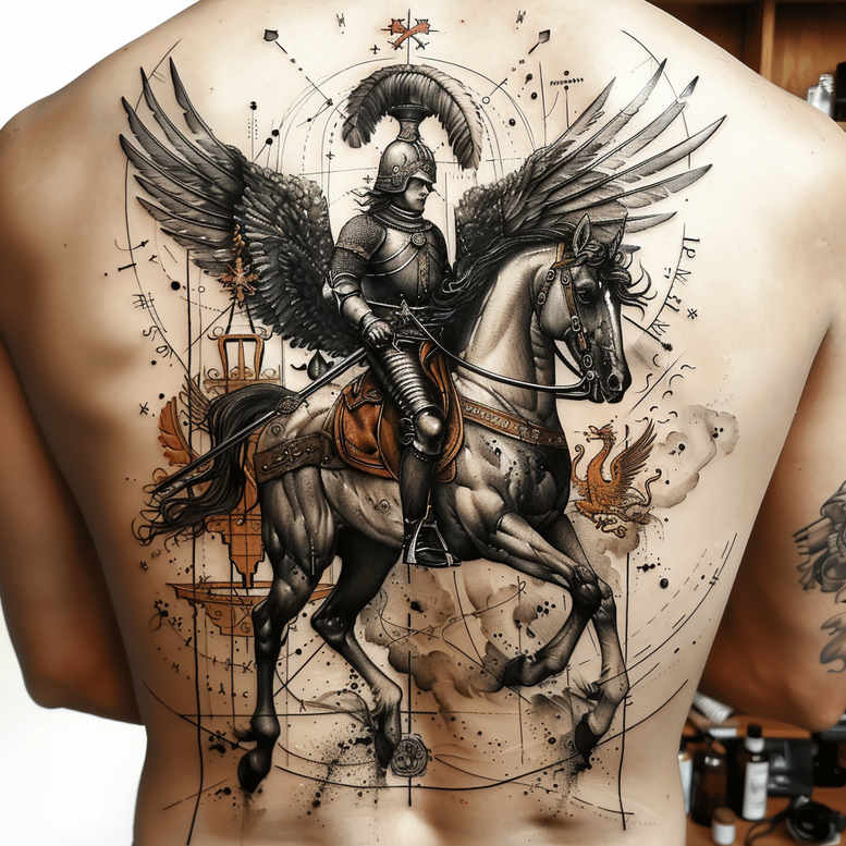 poland tattoo design ideas Surrealism imaginative minimal for triceps
