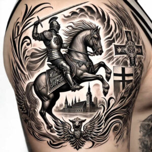 poland tattoo design ideas Realism clean background minimalist for back