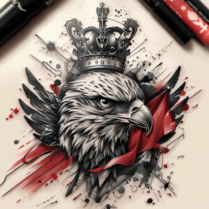 poland tattoo design ideas Surrealism otherworldly minimalist for nape