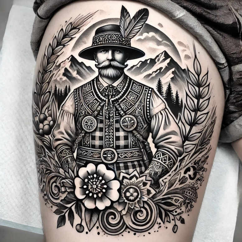 poland tattoo design ideas Realism reflective light ornate for back shoulder
