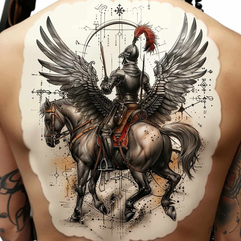 poland tattoo design ideas spectral hues surreal symbol of strength