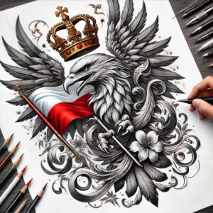 poland tattoo design ideas esoteric symbolism ultra-detailed represents courage