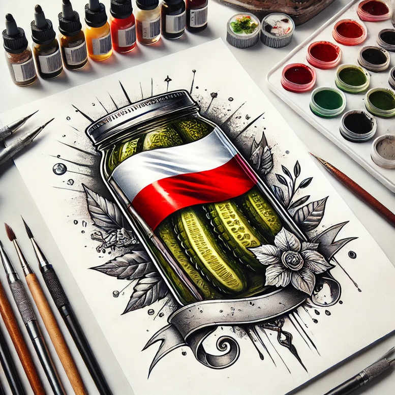 poland tattoo design ideas refined detail vector-style symbol of perseverance