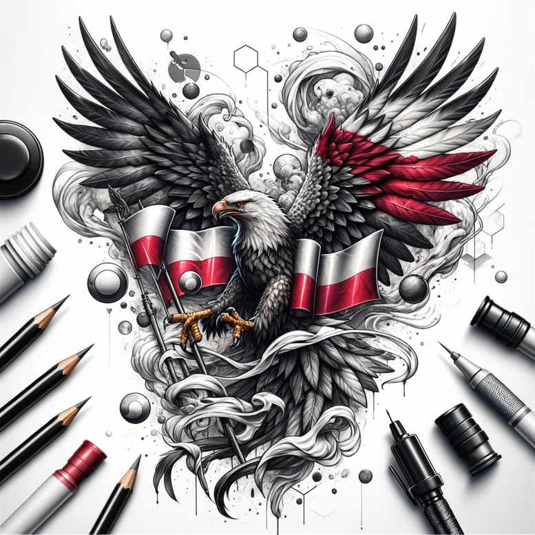 patriotic-spirit-realism-high-fidelity-for-sternum – tattoo design ideas free ai generated – Gallery: poland-inkby-ai