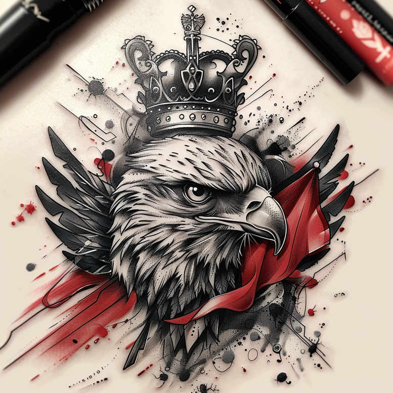 patriotic-spirit-neotraditional-rich-shading-for-arm – tattoo design ideas free ai generated – Gallery: poland-inkby-ai