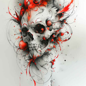 3d-skull-tattoo – tattoo design ideas free ai generated – abandoned – for-hip – Gallery: skulls-inkby-ai