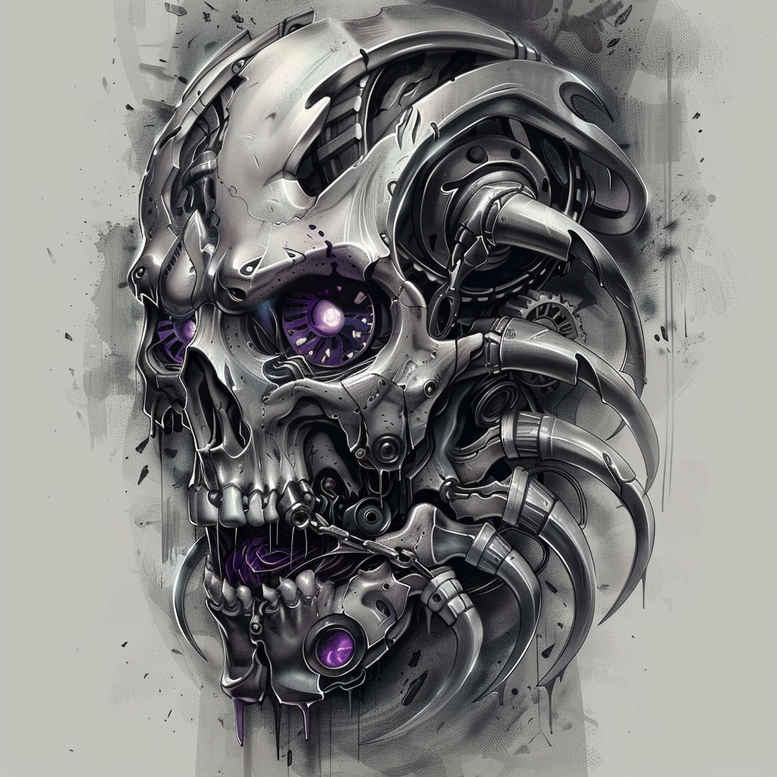 3d-skull-tattoo – tattoo design ideas free ai generated – undead – for-hip – Gallery: skulls-inkby-ai