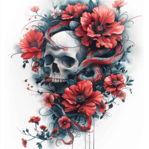 death-symbol-skull-tattoo – tattoo design ideas free ai generated – uncanny – for-triceps – Gallery: skulls-inkby-ai