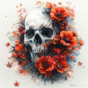 expression-skull-tattoo – tattoo design ideas free ai generated – chilling – for-shoulder – Gallery: skulls-inkby-ai