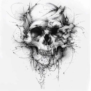 motif-skull-tattoo – tattoo design ideas free ai generated – chilling – for-heel – Gallery: skulls-inkby-ai