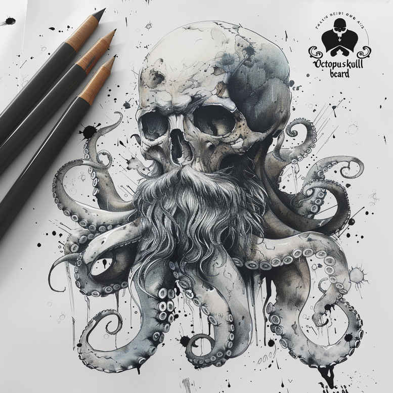 organic-line-skull-tattoo – tattoo design ideas free ai generated – unholy – for-spine – Gallery: skulls-inkby-ai