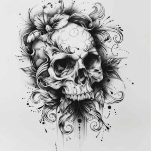 symbolic-meaning-skull-tattoo – tattoo design ideas free ai generated – odd – for-ankle – Gallery: skulls-inkby-ai
