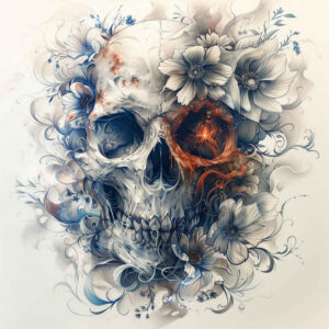 skulls tattoo design ideas black-and-white anatomy stands for perseverance