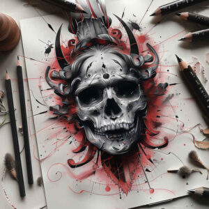 skulls tattoo design ideas real-life shading bone detailing symbol of determination