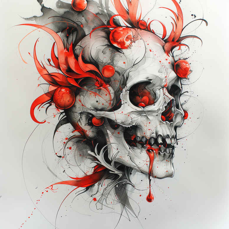 skulls tattoo design ideas deep-shading bone for foot