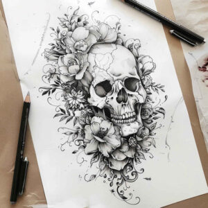 skulls tattoo design ideas classic motifs broken visage shows perseverance