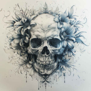 skulls tattoo design ideas Surrealism symbolism broken visage stands for perseverance