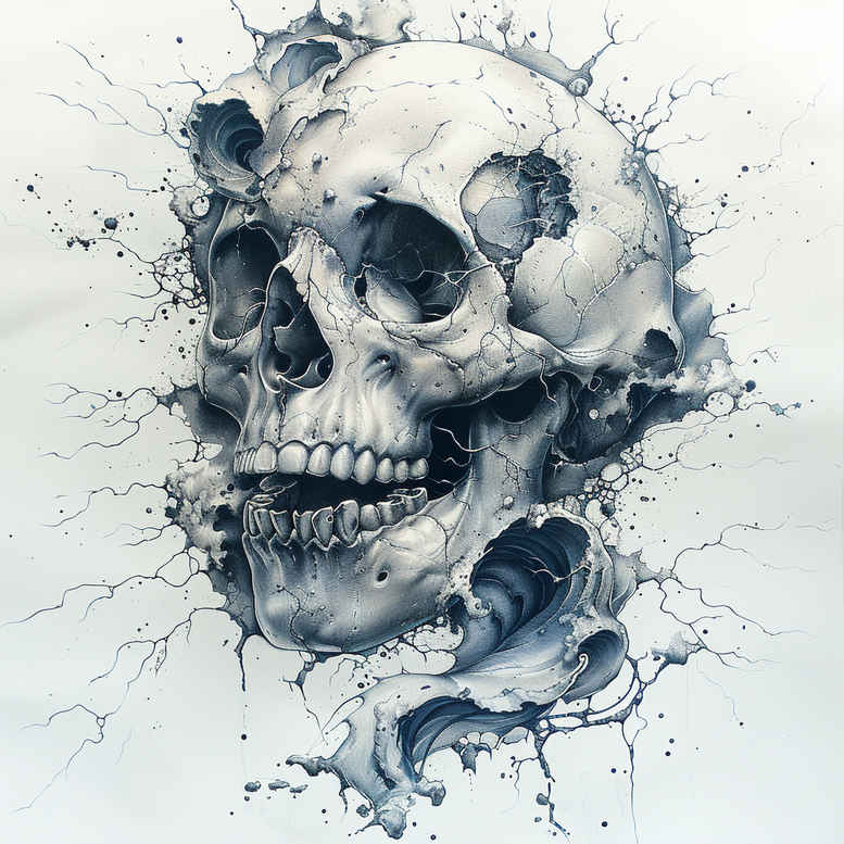 skulls tattoo design ideas spectral hues dark beauty represents courage