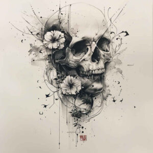 skulls tattoo design ideas structured design death charm courage and power