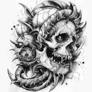 skulls tattoo design ideas Realism soft highlights decay for foot