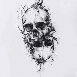 skulls tattoo design ideas Surrealism chromatic aberration decay pattern meaning endurance