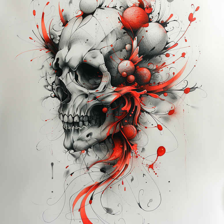 skulls tattoo design ideas smooth gradients edgy realism for upper chest