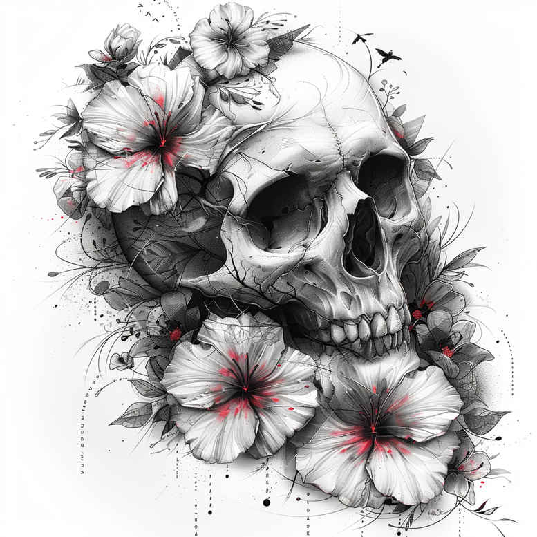 skulls tattoo design ideas Realism soft focus gothic for palm
