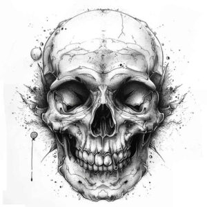 skulls tattoo design ideas Realism refined lines haunted symbol represents determination