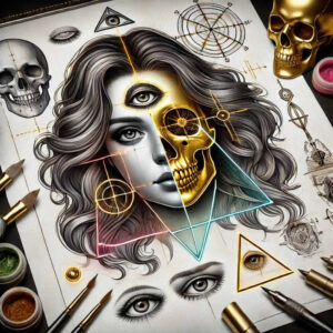 skulls tattoo design ideas detailed linework hollow stare represents determination