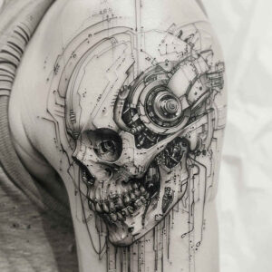 skulls tattoo design ideas glossy inner structure for nape
