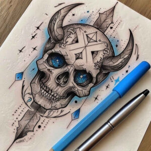 skulls tattoo design ideas Realism optical depth life reminder for abdomen