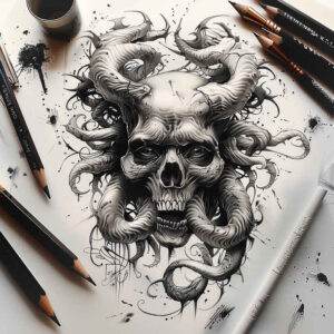 skulls tattoo design ideas Realism skin texture life reminder shows resilience