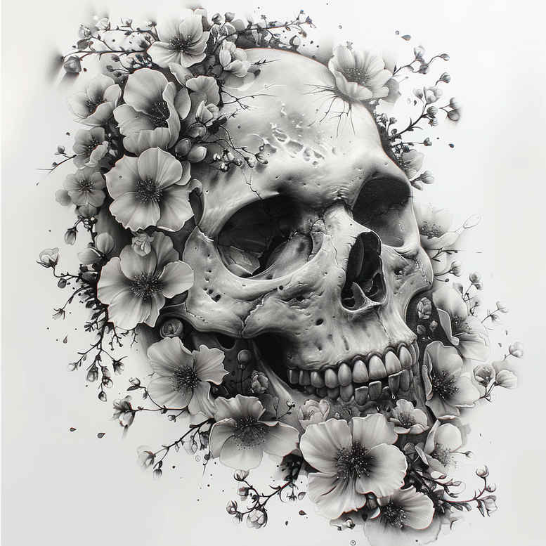 skulls tattoo design ideas Realism full detail mystical death for chest