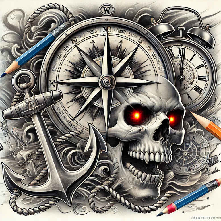 skulls tattoo design ideas Realism detailed rendering skull shading for spine