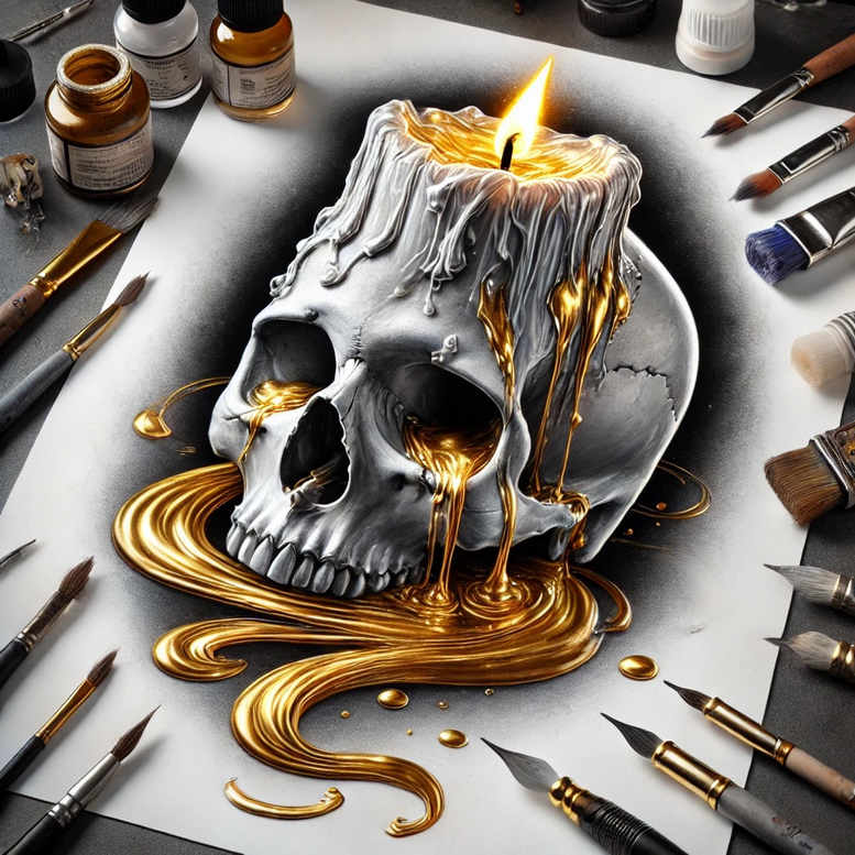 skulls tattoo design ideas Realism anatomical accuracy skull shading for thigh