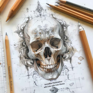 skulls tattoo design ideas bold color tattoo classic symbol of determination
