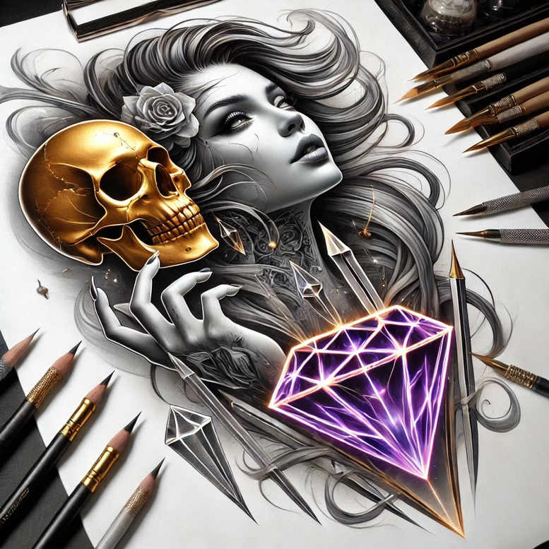 skulls tattoo design ideas enigmatic aura vanitas for upper shoulder