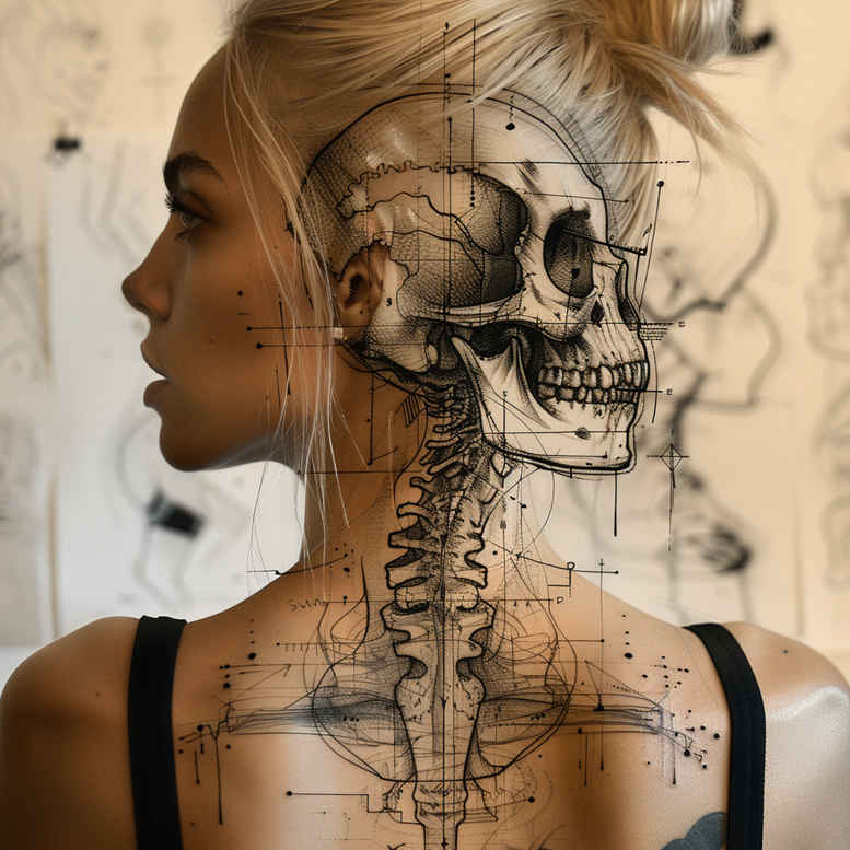 tribal-skull-tattoo – tattoo design ideas free ai generated – uncanny – for-hand – Gallery: skulls-inkby-ai