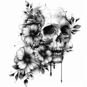 tribal-skull-tattoo – tattoo design ideas free ai generated – weird – for-chest – Gallery: skulls-inkby-ai