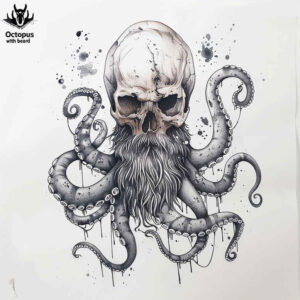 wave-skull-tattoo – tattoo design ideas free ai generated – wraith – for-wrist – Gallery: skulls-inkby-ai