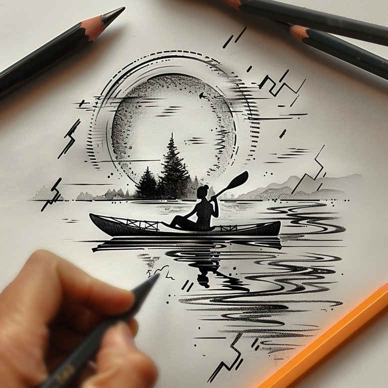 swimming – tattoo design ideas free ai generated – neotraditional-bold-highlights – for-hip – Gallery: sport-inkby-ai
